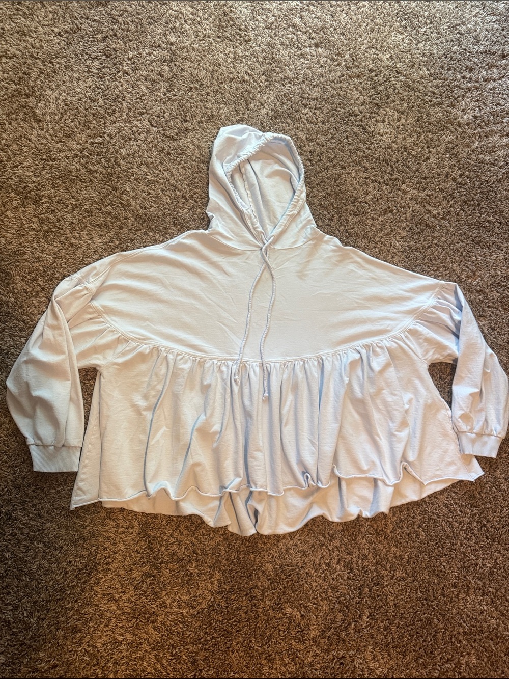 Aerie baby blue flowy hoodie